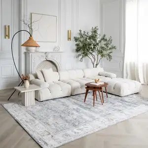 Photo of Blue Ivory and Brown Oriental Area Rug