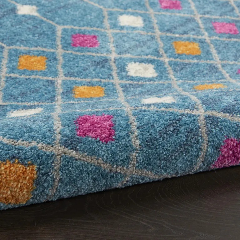 Blue Jewels Geometric Area Rug Photo 5
