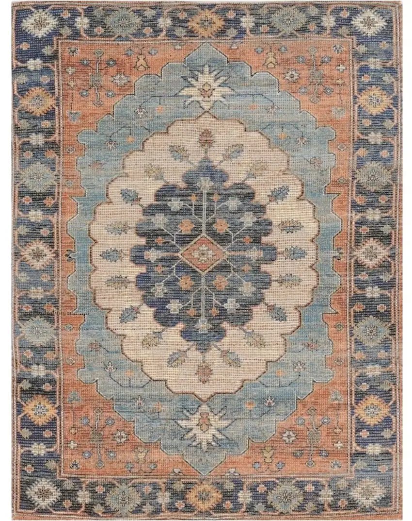 Blue Jute Or Polyester Area Rug Photo 2