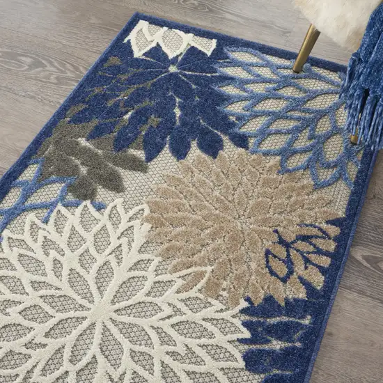 Blue And Gray Indoor Outdoor Area Rug Photo 6