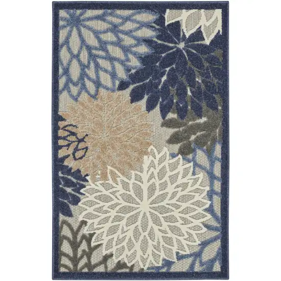Blue And Gray Indoor Outdoor Area Rug Photo 1