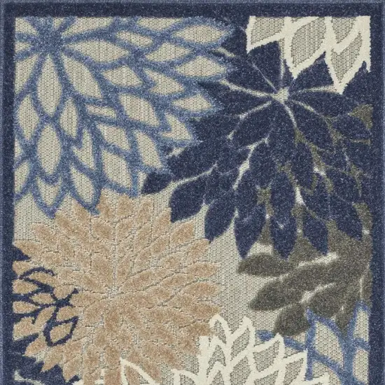 Blue And Gray Indoor Outdoor Area Rug Photo 4