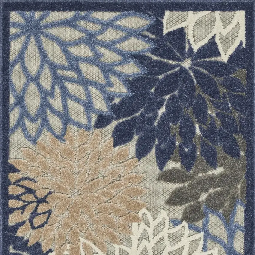 Blue And Gray Indoor Outdoor Area Rug Photo 4