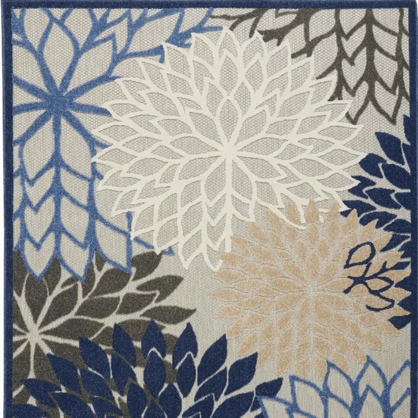 Blue And Gray Indoor Outdoor Area Rug Photo 3