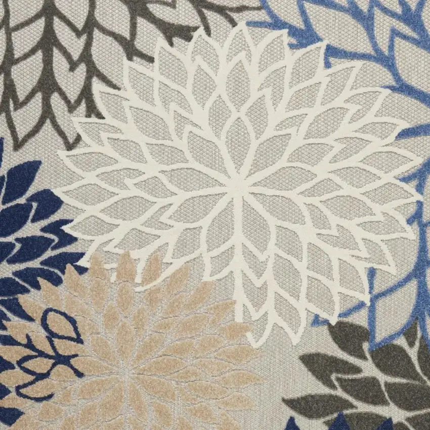 Blue And Gray Indoor Outdoor Area Rug Photo 3