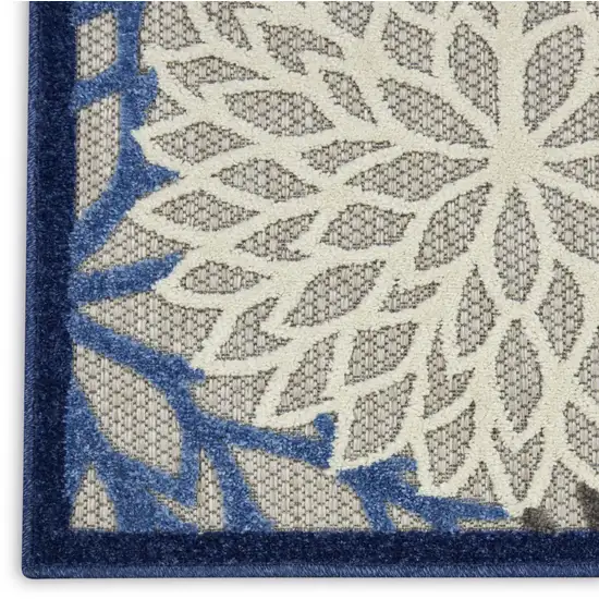 Blue And Gray Indoor Outdoor Area Rug Photo 9