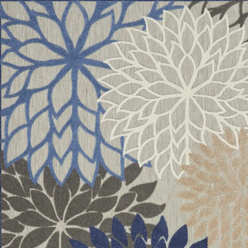 Blue And Gray Indoor Outdoor Area Rug Photo 9