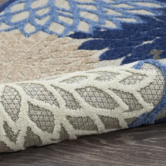 Blue And Gray Indoor Outdoor Area Rug Photo 8