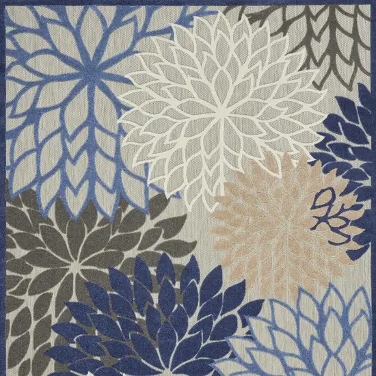 Blue And Gray Indoor Outdoor Area Rug Photo 4