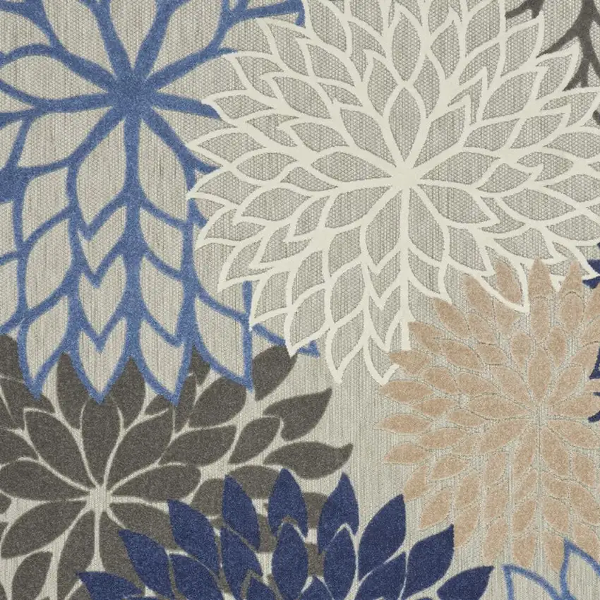 Blue And Gray Indoor Outdoor Area Rug Photo 3