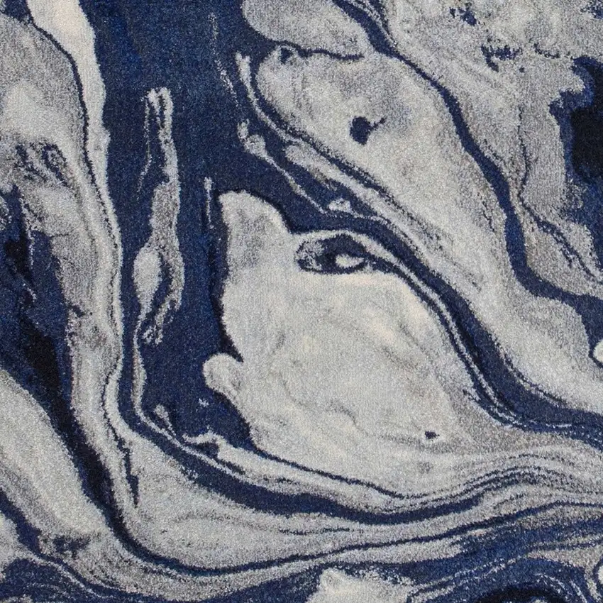 Blue Abstract Area Rug Photo 5