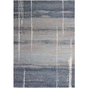 Photo of Blue Machine Woven Ombre Indoor Area Rug