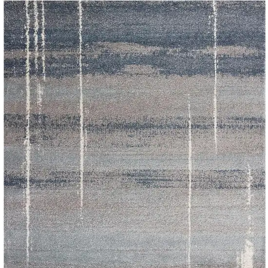 Blue And Gray Abstract Area Rug Photo 5