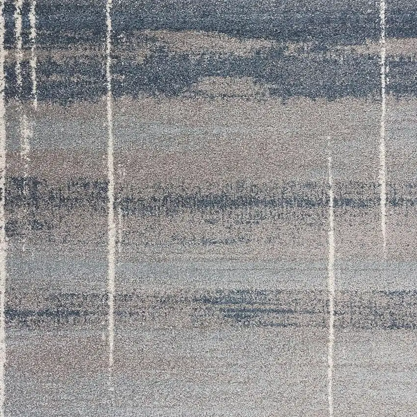 Blue And Gray Abstract Area Rug Photo 4