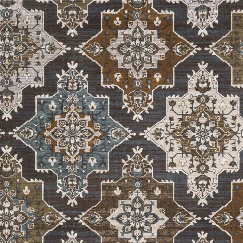 Blue Medallion Area Rug Photo 7