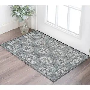Photo of Blue Medallion Power Loom Area Rug