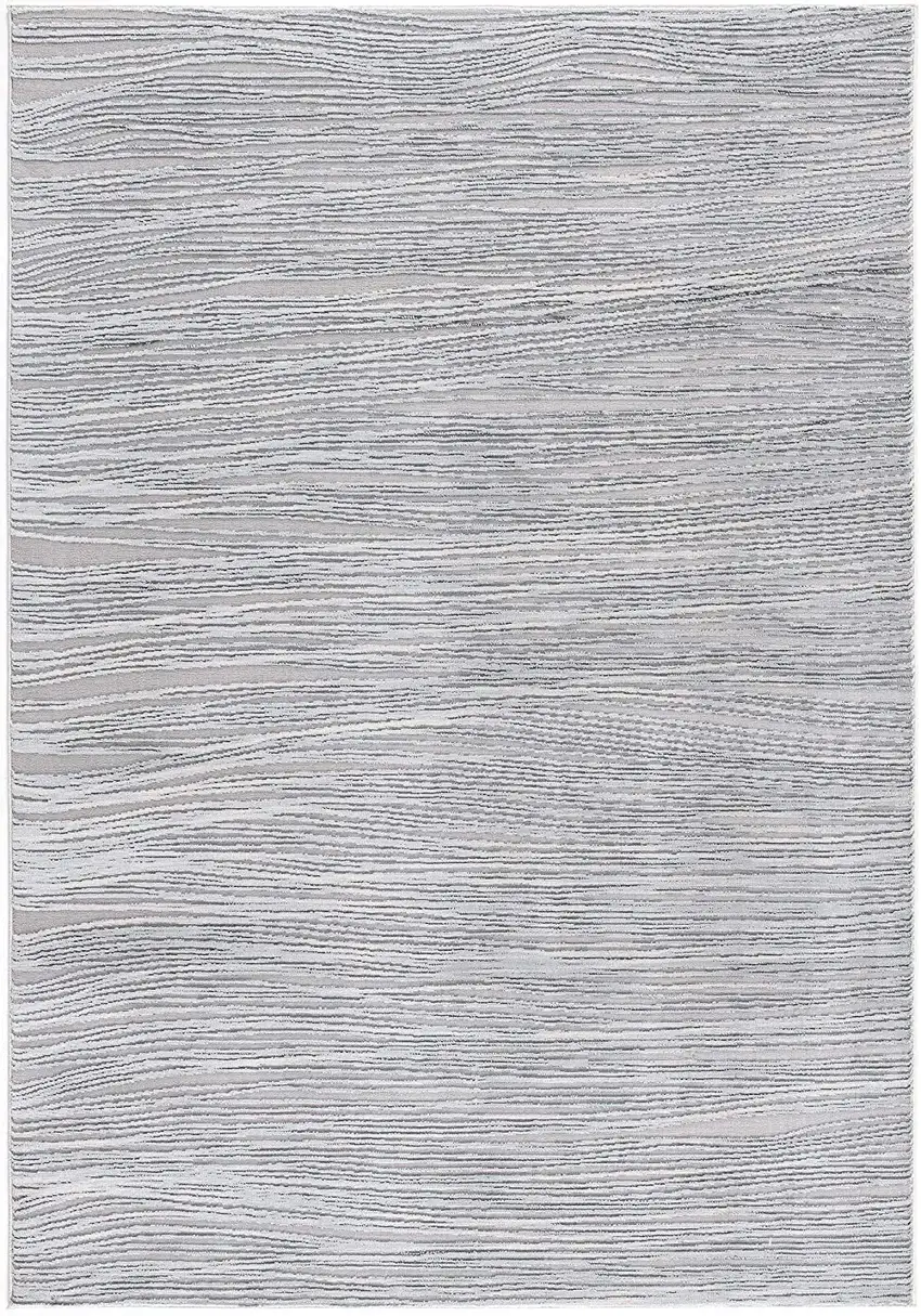 Blue Modern Abstract Stripe Area Rug Photo 1