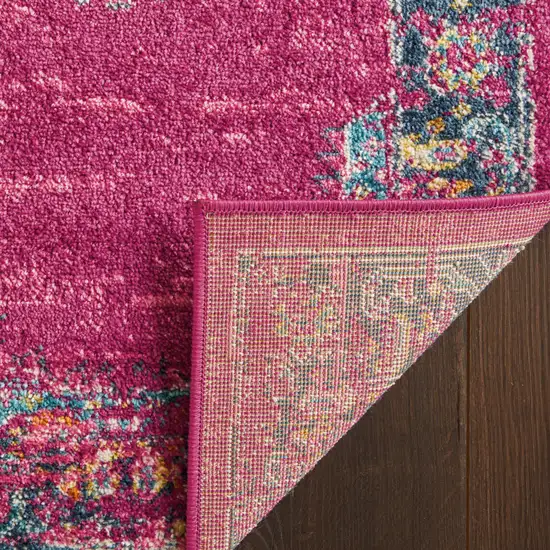 Blue Moroccan Power Loom Distressed Area Rug Photo 7