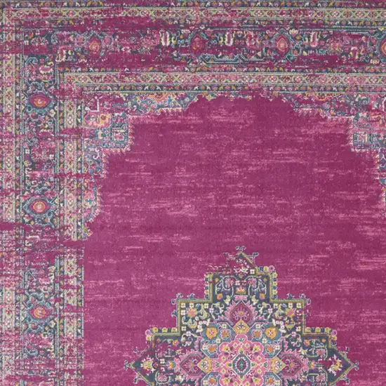 Blue Moroccan Power Loom Distressed Area Rug Photo 7