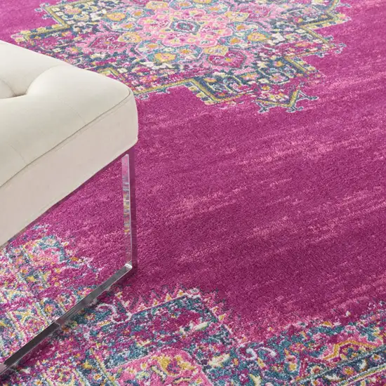 Blue Moroccan Power Loom Distressed Area Rug Photo 5