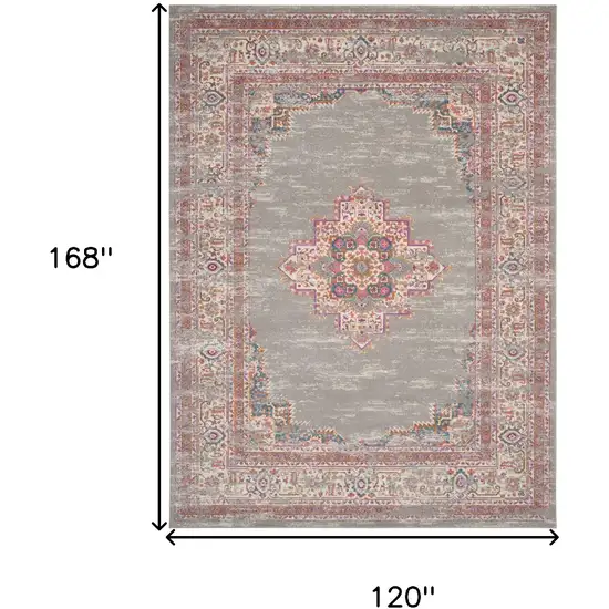 Blue Moroccan Power Loom Distressed Area Rug Photo 3