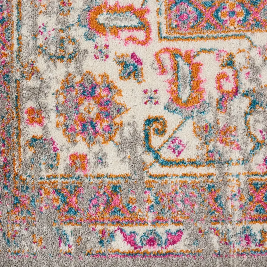 Blue Moroccan Power Loom Distressed Area Rug Photo 5