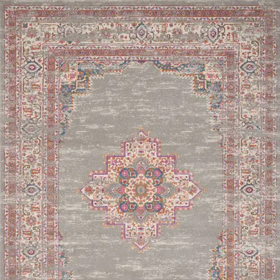 Blue Moroccan Power Loom Distressed Area Rug Photo 8