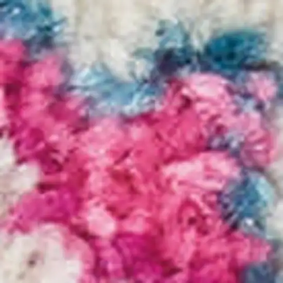 Blue Moroccan Power Loom Distressed Area Rug Photo 1