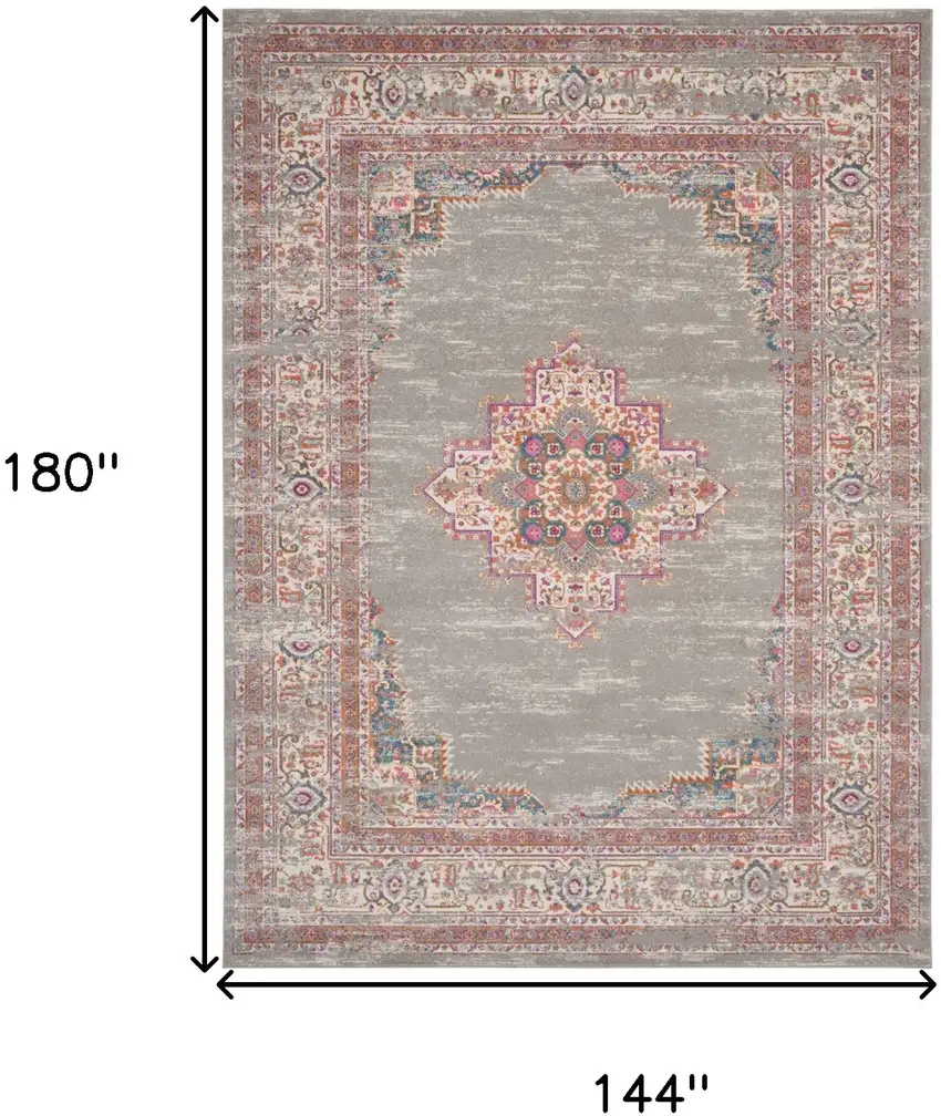 Blue Moroccan Power Loom Distressed Area Rug Photo 3