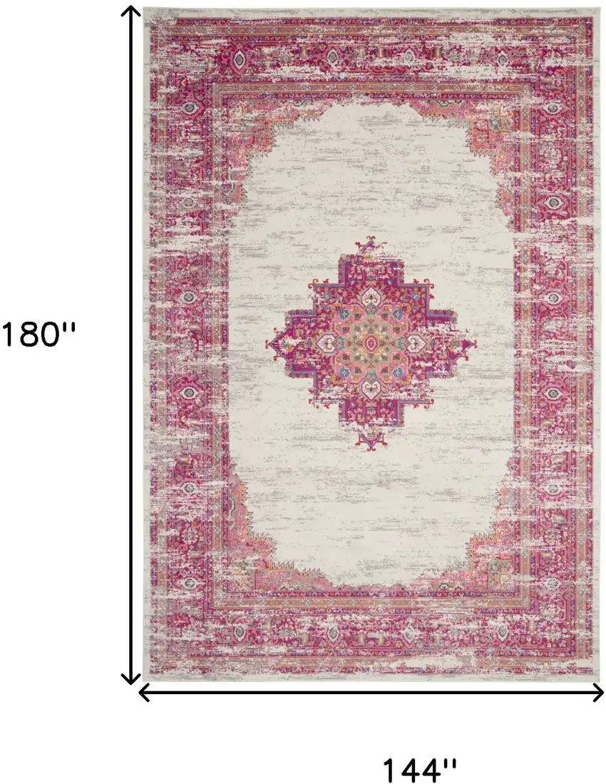 Blue Moroccan Power Loom Distressed Area Rug Photo 3