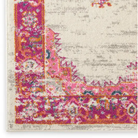 Blue Moroccan Power Loom Distressed Area Rug Photo 9