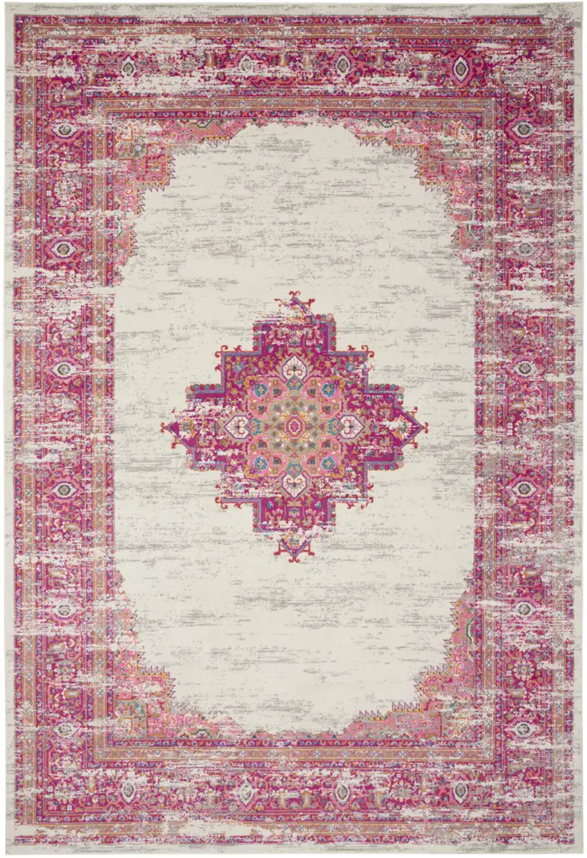 Blue Moroccan Power Loom Distressed Area Rug Photo 7