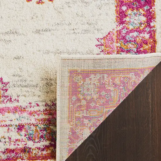 Blue Moroccan Power Loom Distressed Area Rug Photo 9