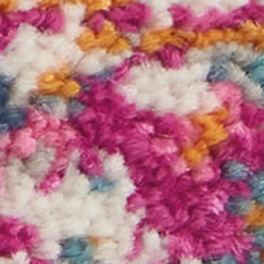 Blue Moroccan Power Loom Distressed Area Rug Photo 1