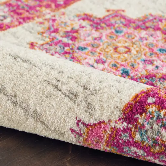 Blue Moroccan Power Loom Distressed Area Rug Photo 8