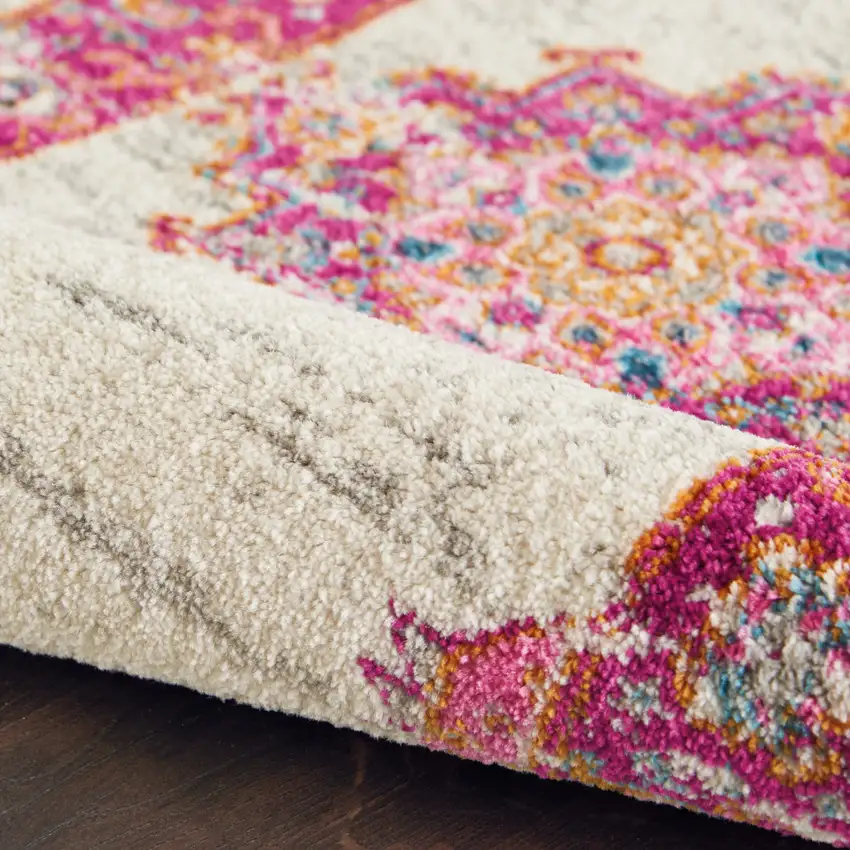 Blue Moroccan Power Loom Distressed Area Rug Photo 8