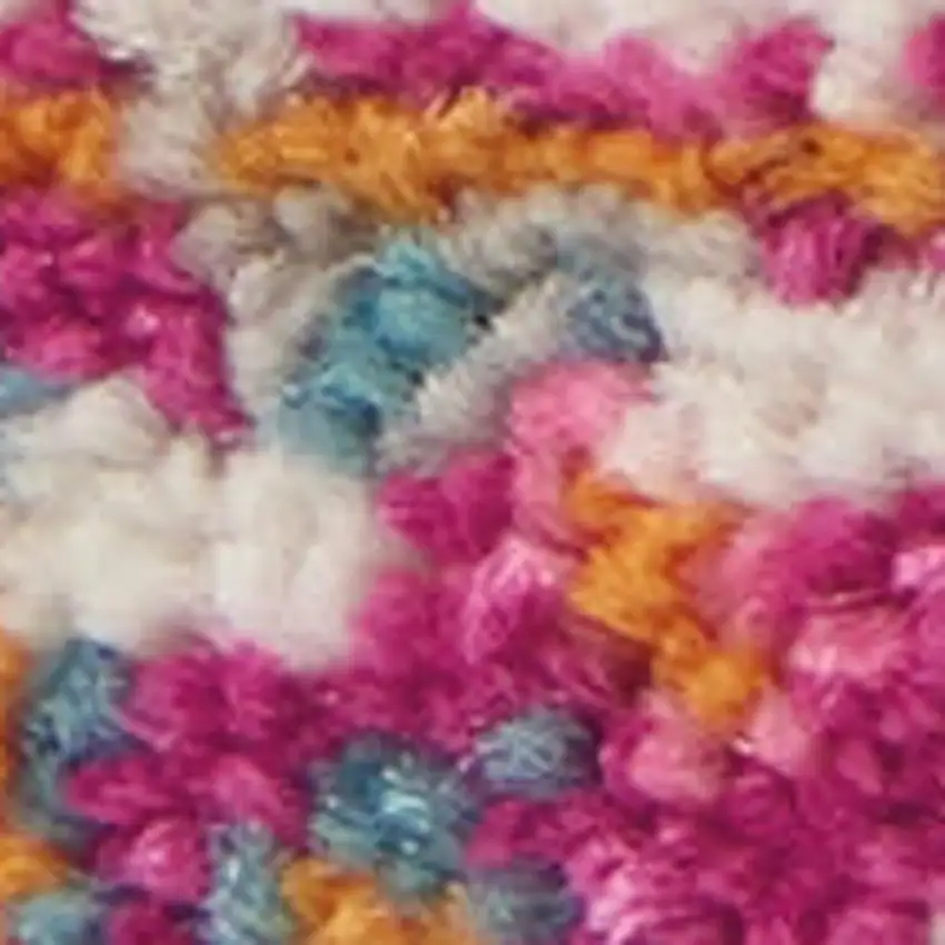 Blue Moroccan Power Loom Distressed Area Rug Photo 1