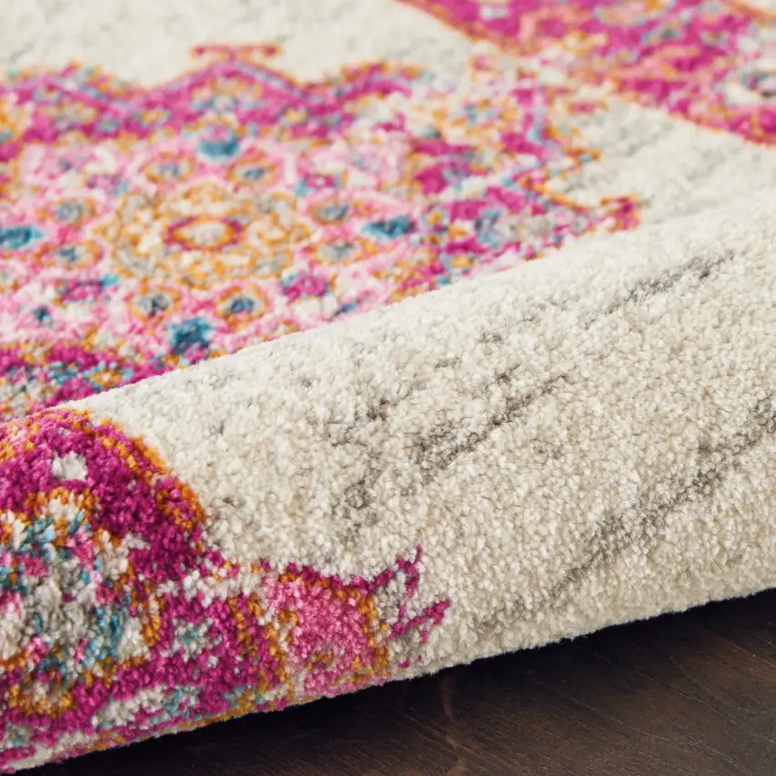 Blue Moroccan Power Loom Distressed Area Rug Photo 5