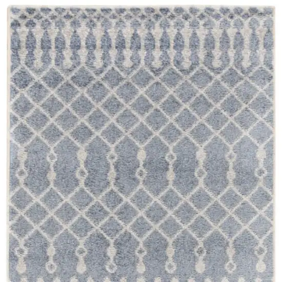 12' Blue Moroccan Runner Rug Photo 4