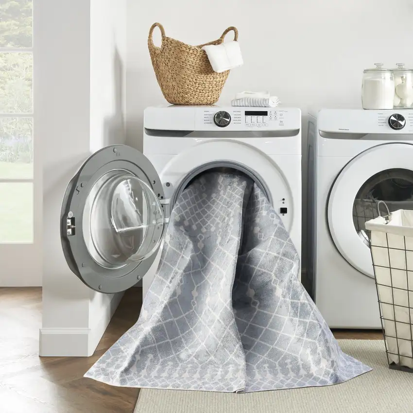 12' Blue Moroccan Runner Rug Photo 6