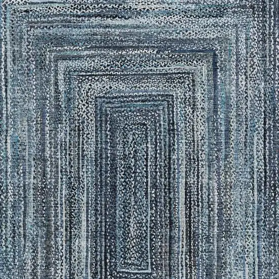 Blue Navy Blue And Ivory Geometric Washable Indoor Outdoor Area Rug Photo 3