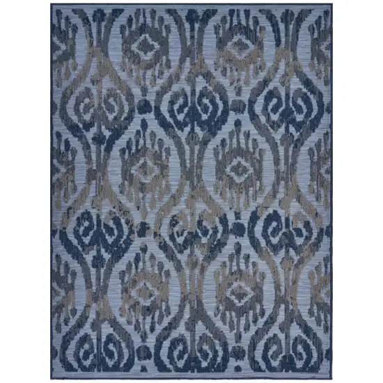 Blue And Yellow Indoor Outdoor Area Rug Photo 2