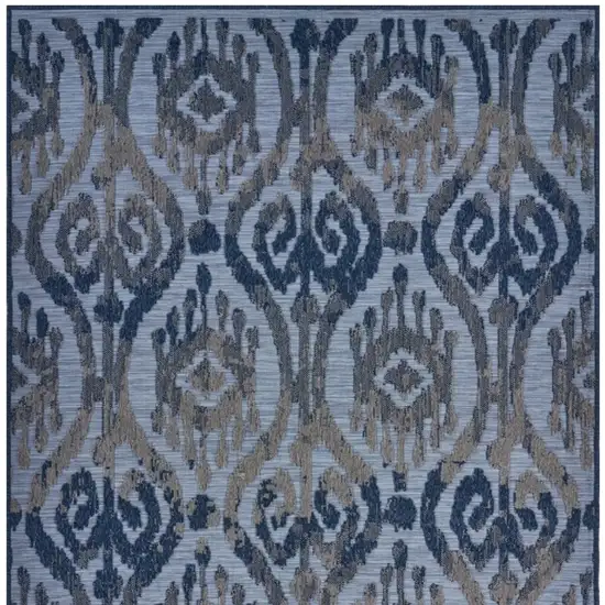 Blue And Yellow Indoor Outdoor Area Rug Photo 7