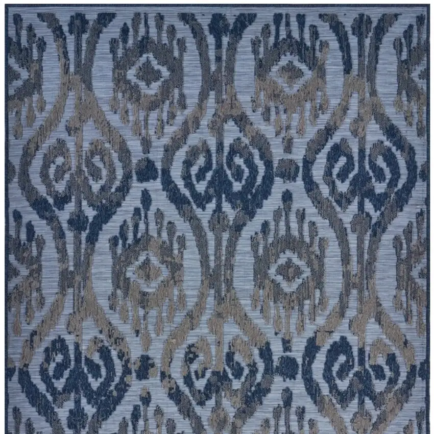 Blue And Yellow Indoor Outdoor Area Rug Photo 7