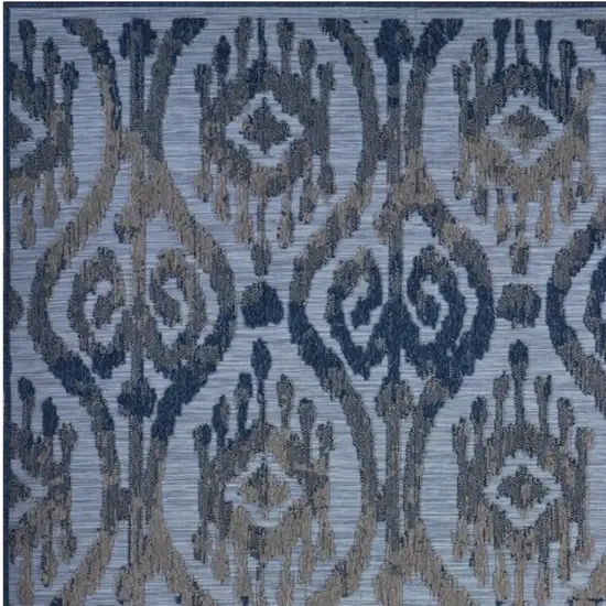 Blue And Yellow Indoor Outdoor Area Rug Photo 6