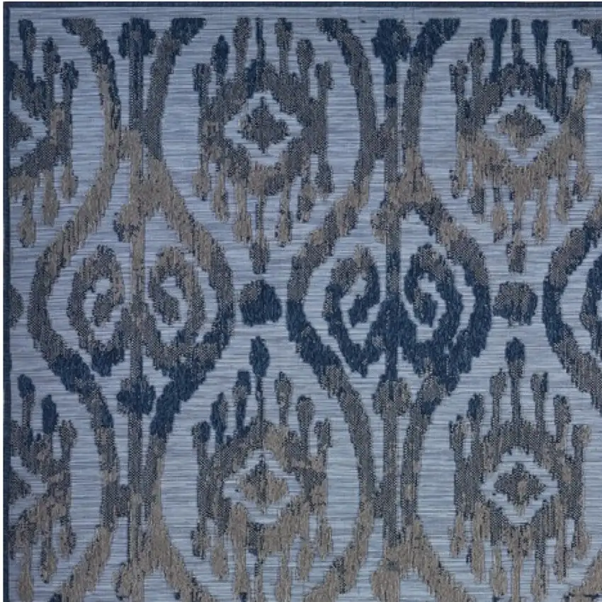 Blue And Yellow Indoor Outdoor Area Rug Photo 6