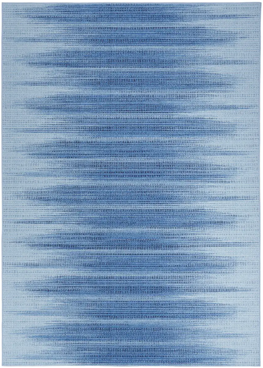 Blue Ombre Distressed Non Skid Area Rug Photo 2