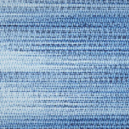 Blue Ombre Distressed Non Skid Area Rug Photo 4