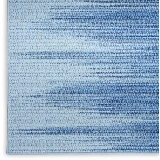 Blue Ombre Distressed Non Skid Area Rug Photo 8