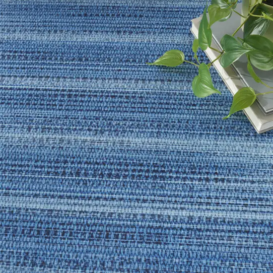 Blue Ombre Distressed Non Skid Area Rug Photo 9